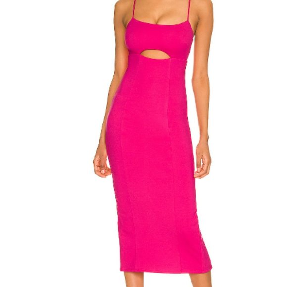 Revolve pink midi dress - Picture 1 of 3